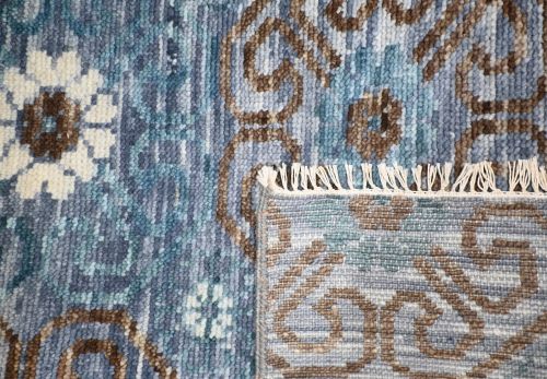 Hand Knotted Ikat Rug 7'11